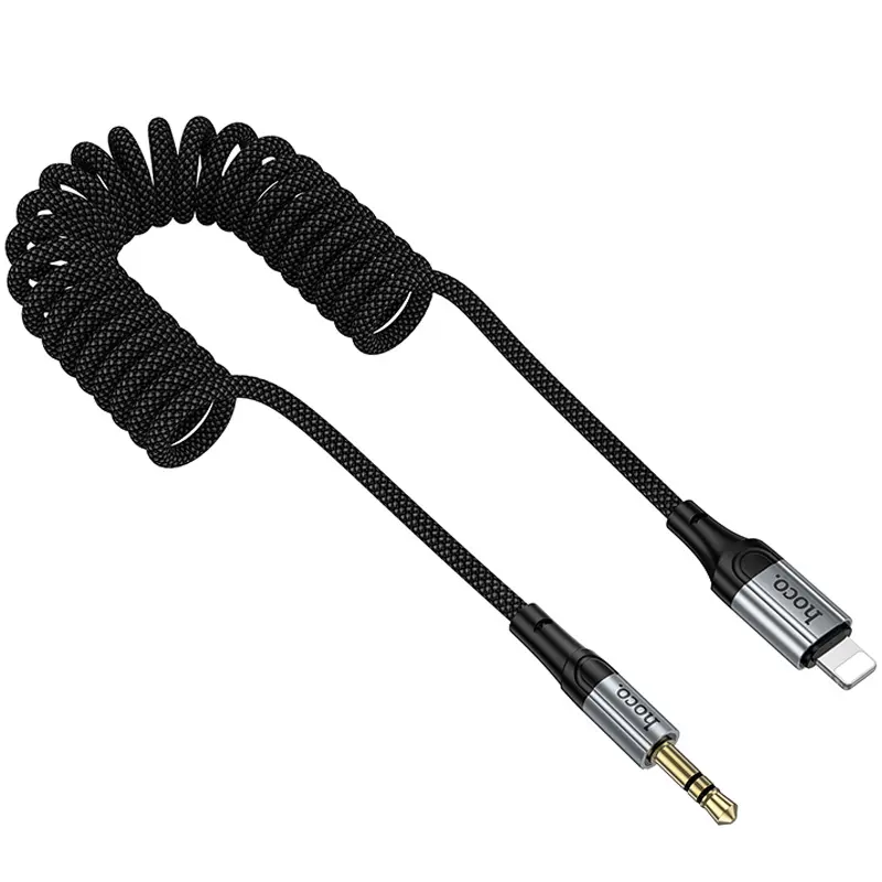 Аудио кабель Aux Hoco UPA33A Nuevo (Lightning to AUX 3.5mm) (1.5m), Black 6, купить оптом с доставкой