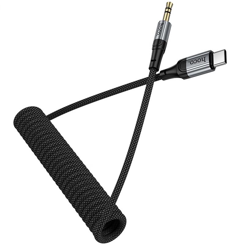 Аудіо кабель Aux Hoco UPA33B Nuevo (Type-C to AUX 3.5mm) (1.5m) на малюнкі №2