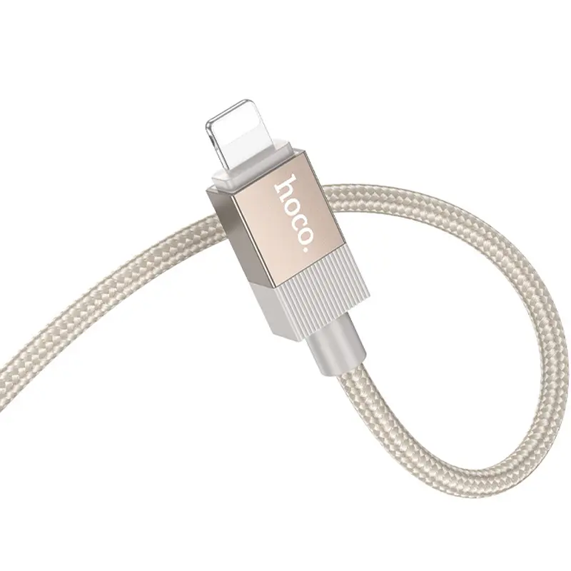 Аудио кабель Aux Hoco UPA32A Clever digital (Lightning to AUX 3.5mm) (1m), Gold 3, купить оптом с доставкой