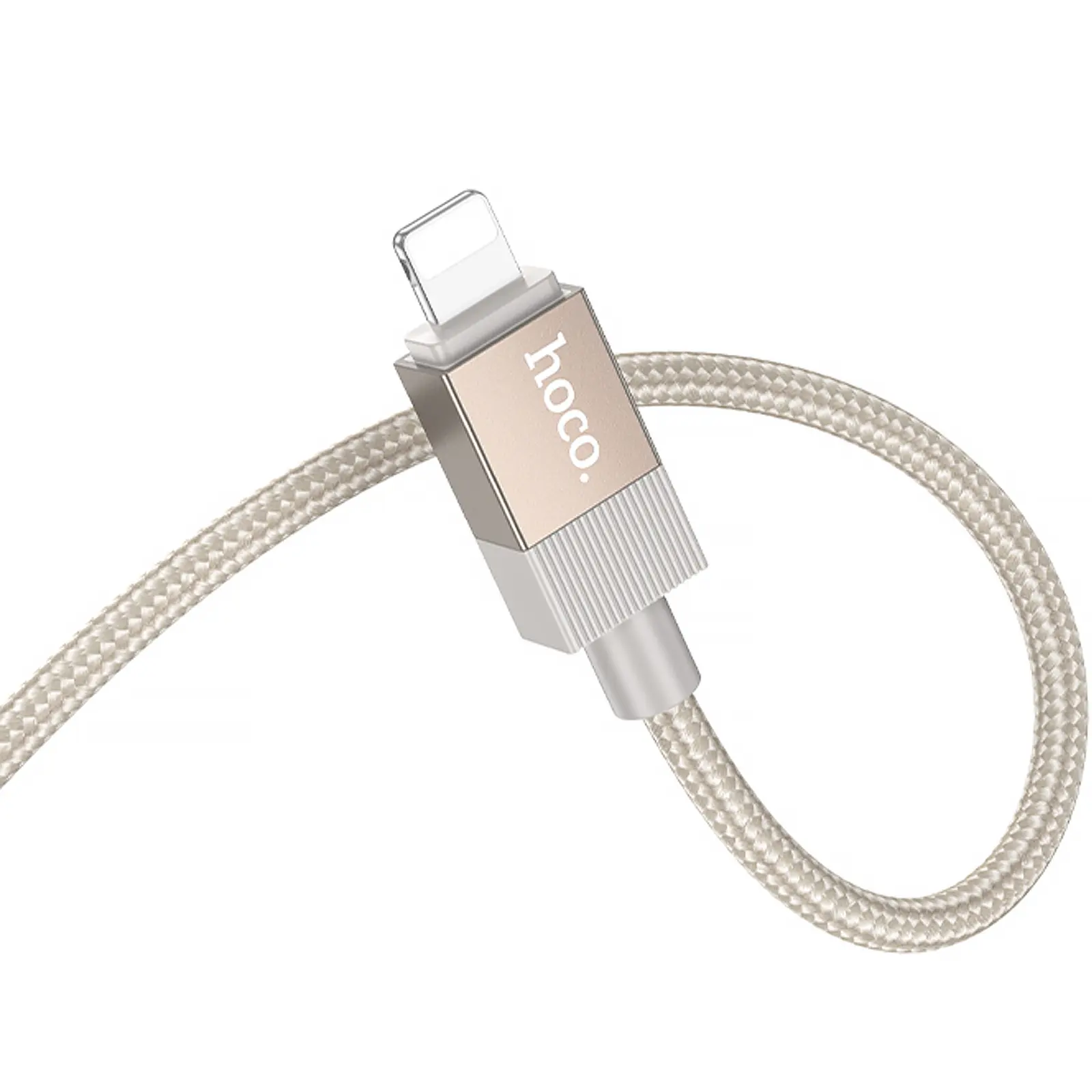 Аудио кабель Aux Hoco UPA32A Clever digital (Lightning to AUX 3.5mm) (1m), Gold 3, купить оптом с доставкой
