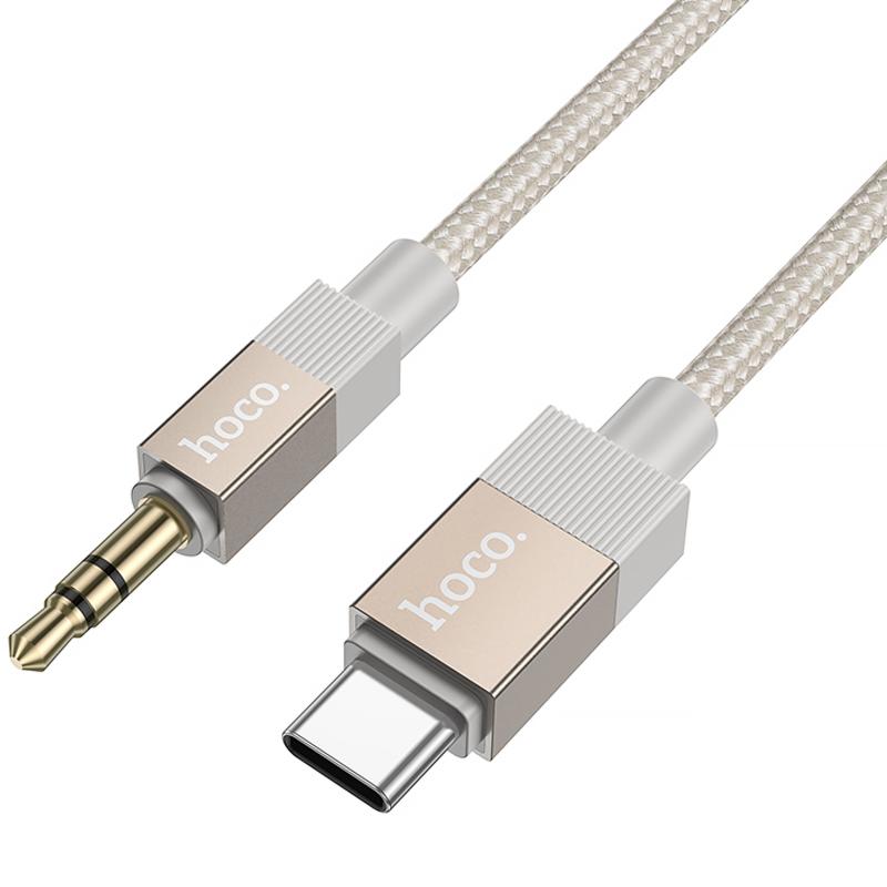Аудіо кабель Aux Hoco UPA32B Clever digital (Type-C to AUX 3.5mm) (1m) на малюнкі №3
