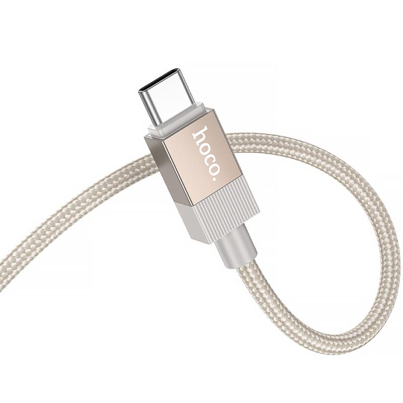 Аудіо кабель Aux Hoco UPA32B Clever digital (Type-C to AUX 3.5mm) (1m) на малюнкі №4