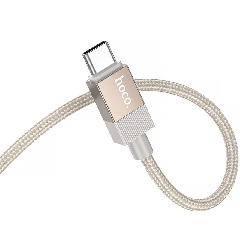 Аудио кабель Aux Hoco UPA32B Clever digital (Type-C to AUX 3.5mm) (1m), Gold 3, купить оптом с доставкой