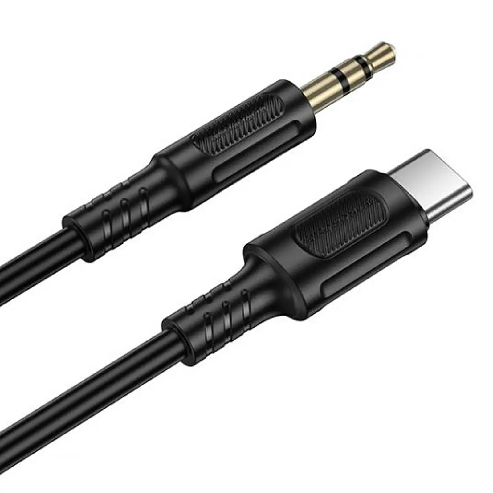 Аудио кабель Aux Borofone BL25B Nice (Type-C to AUX 3.5mm) (1m), Black 1, купить оптом с доставкой