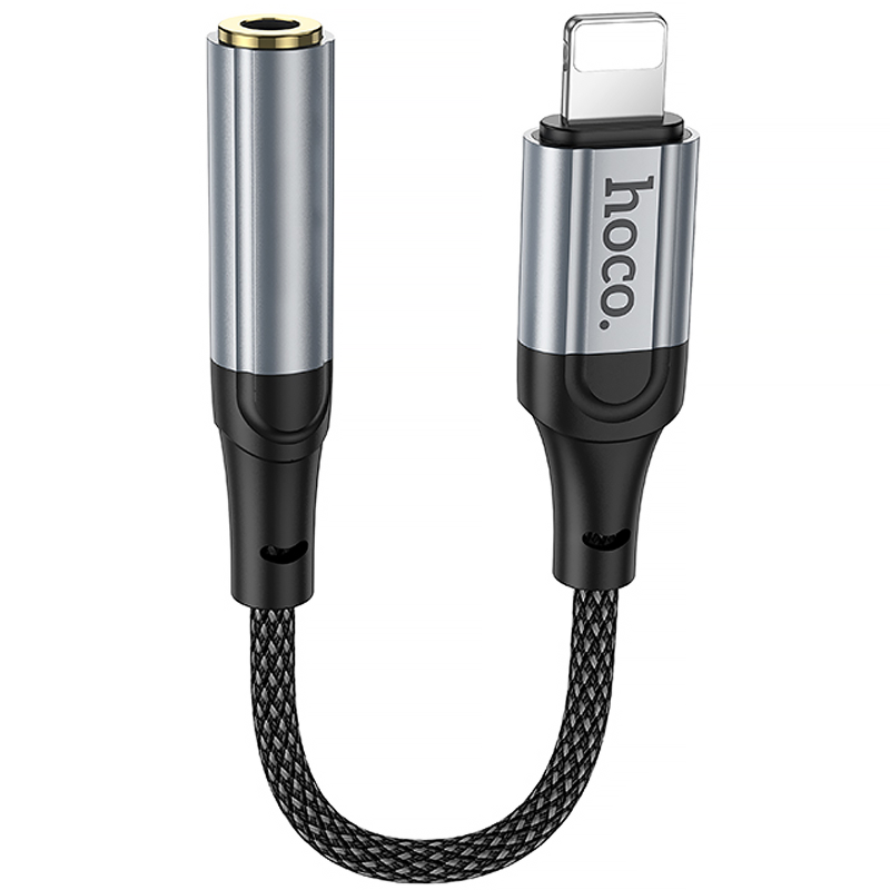 Аудіо кабель Aux Hoco LS36A Fresh 3.5mm to Lightning (0.12m), купити оптом з доставкою
