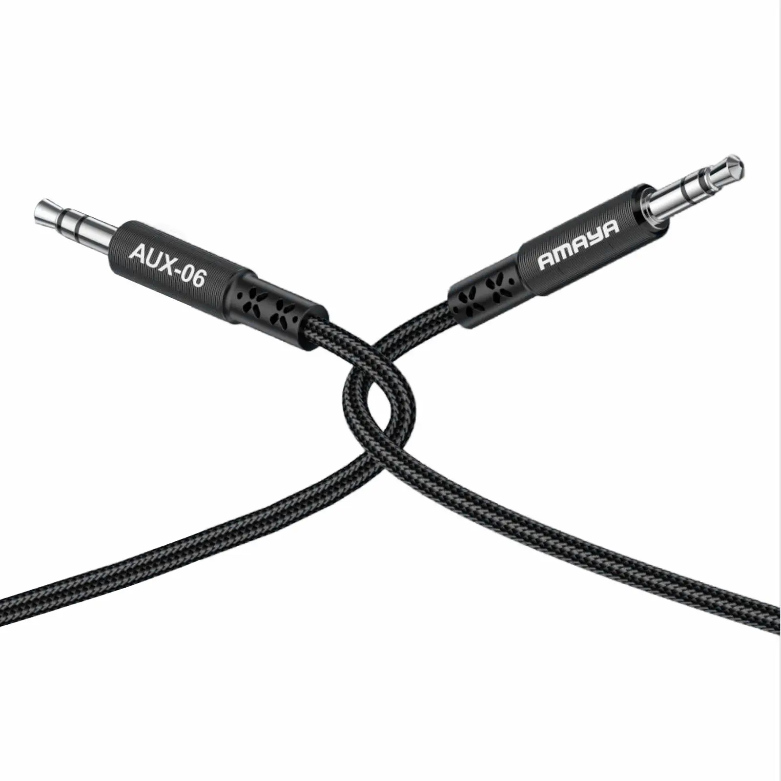 Аудіо кабель Aux Amaya AUX-06 (2m), Black, купити оптом з доставкою