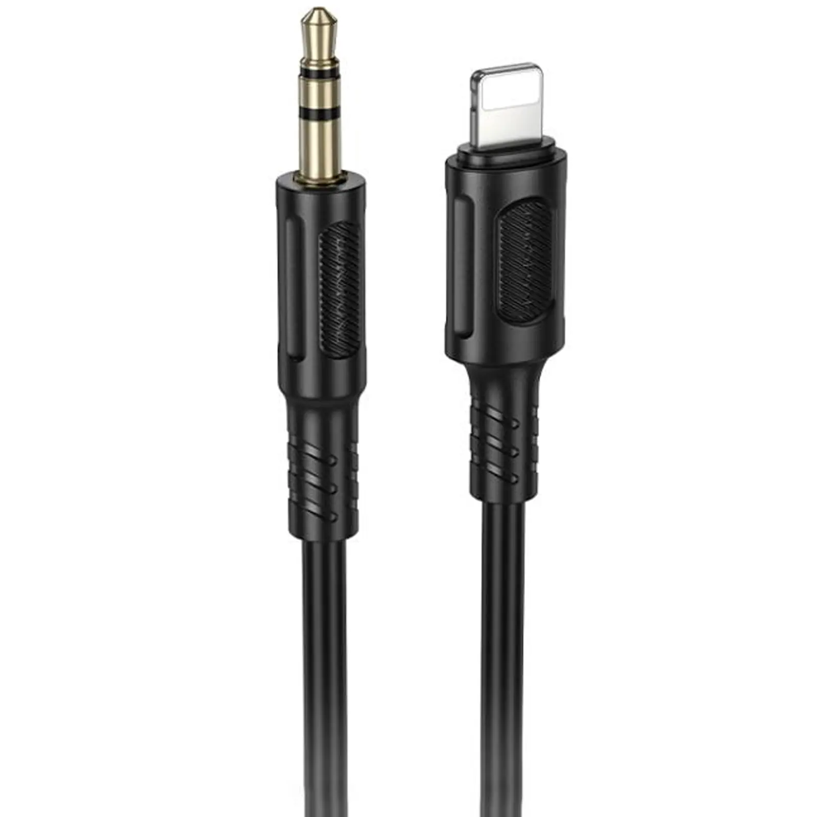 Аудіо кабель Aux Borofone BL25A Nice (Lightning to AUX 3.5mm) (1m), Black, купити оптом з доставкою