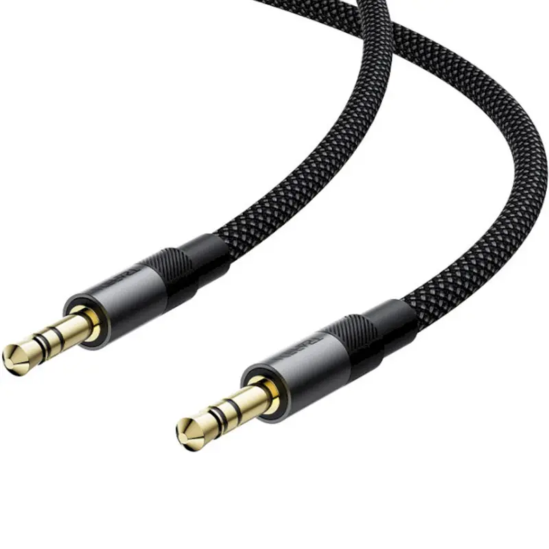 Аудіо кабель Aux Acefast J10 (1m), Black 2, купити оптом з доставкою