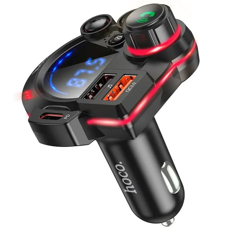 Уценка АЗУ FM модулятор Hoco DFM01 Legend 20W+QC3.0 (2USB-A/1C), Поврежденная упаковка / Black 3, купить оптом с доставкой