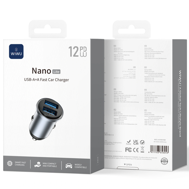АЗП WIWU CC031 Nano Lite 12W (2USB-A) на малюнкі №2