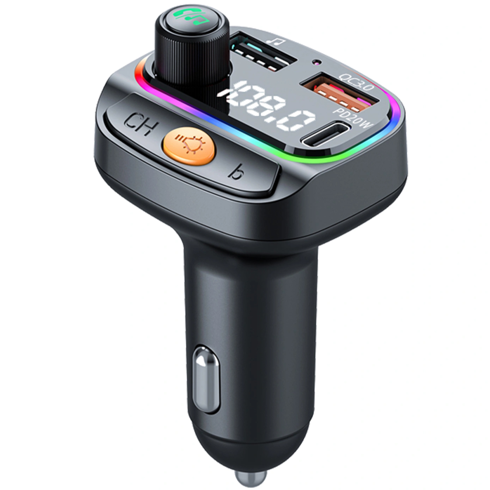 АЗУ FM модулятор WIWU QC031 MP3 Car PD20W+QC3.0 (2USB-A/1C), купить оптом с доставкой