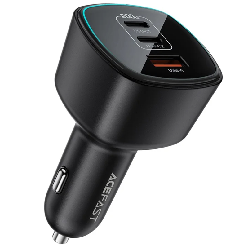 АЗУ Acefast B18 PD100W+QC3.0 total 200W (1USB-A/2C), Black 1, купить оптом с доставкой