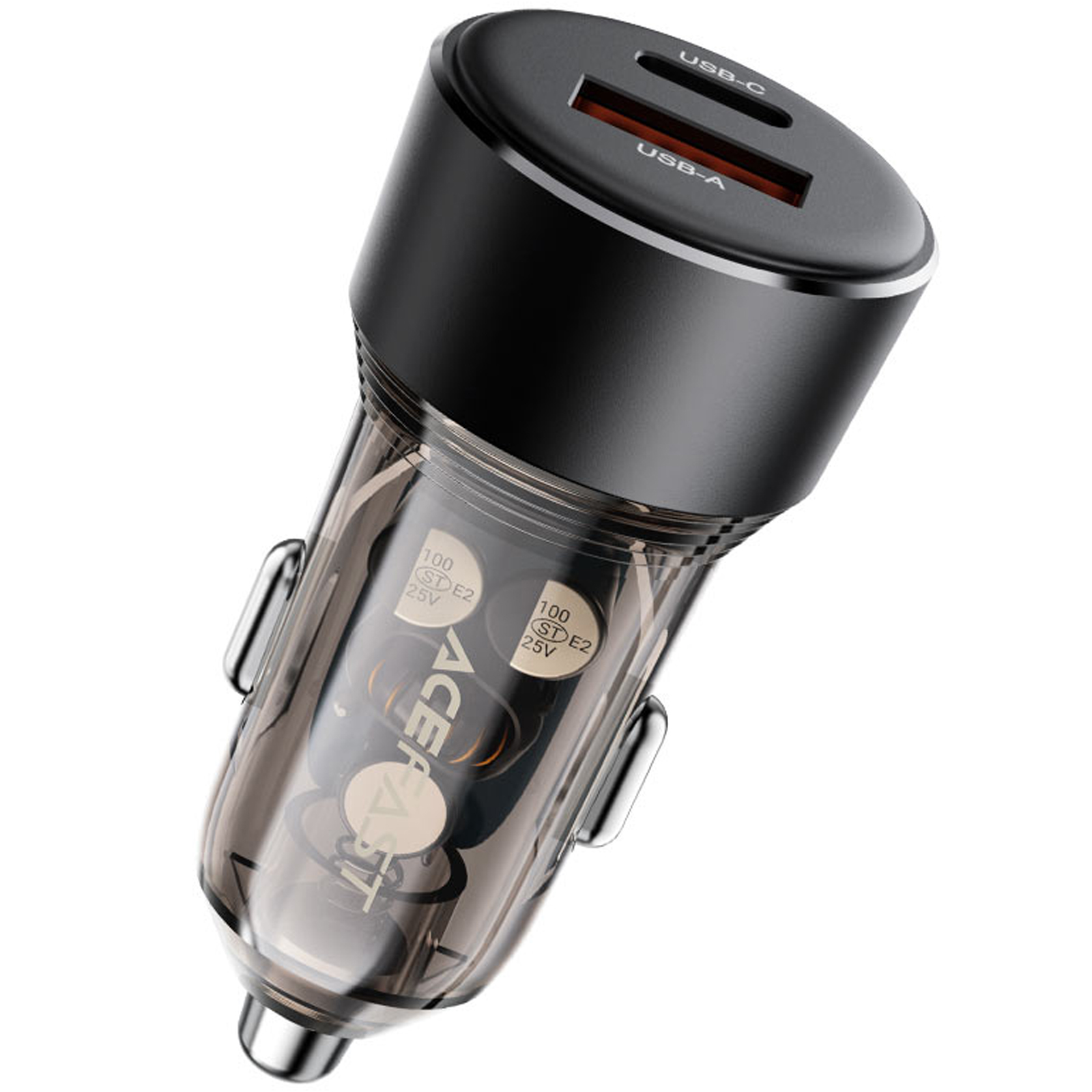 АЗП Acefast B12 PD30W+QC3.0 total 60W (1USB-A/1C), купити оптом з доставкою
