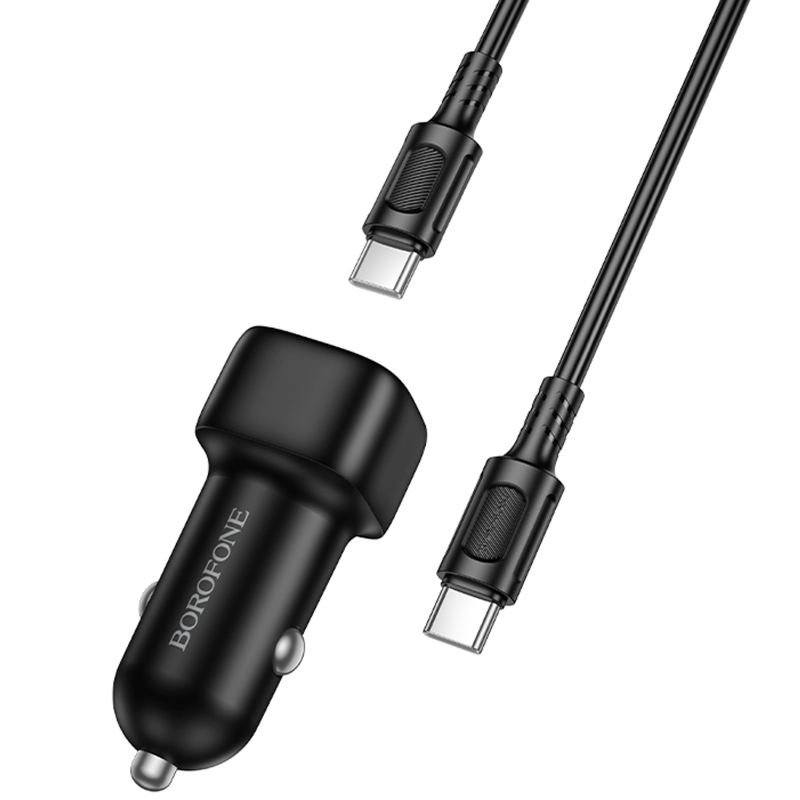 АЗП Borofone BZ34B Cloud PD20W+QC3.0 total 38W (1USB-A/1C) + кабель Type-C to Type-C на малюнкі №5