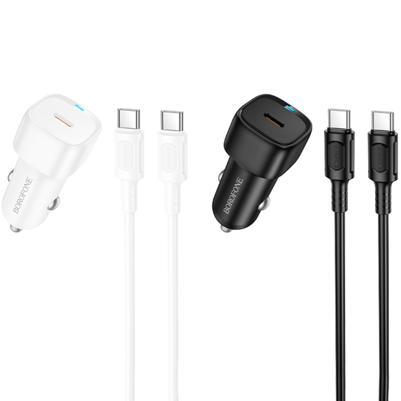 АЗУ Borofone BZ34A Cloud PD20W (1USB-C) + кабель Type-C to Type-C, купить оптом с доставкой