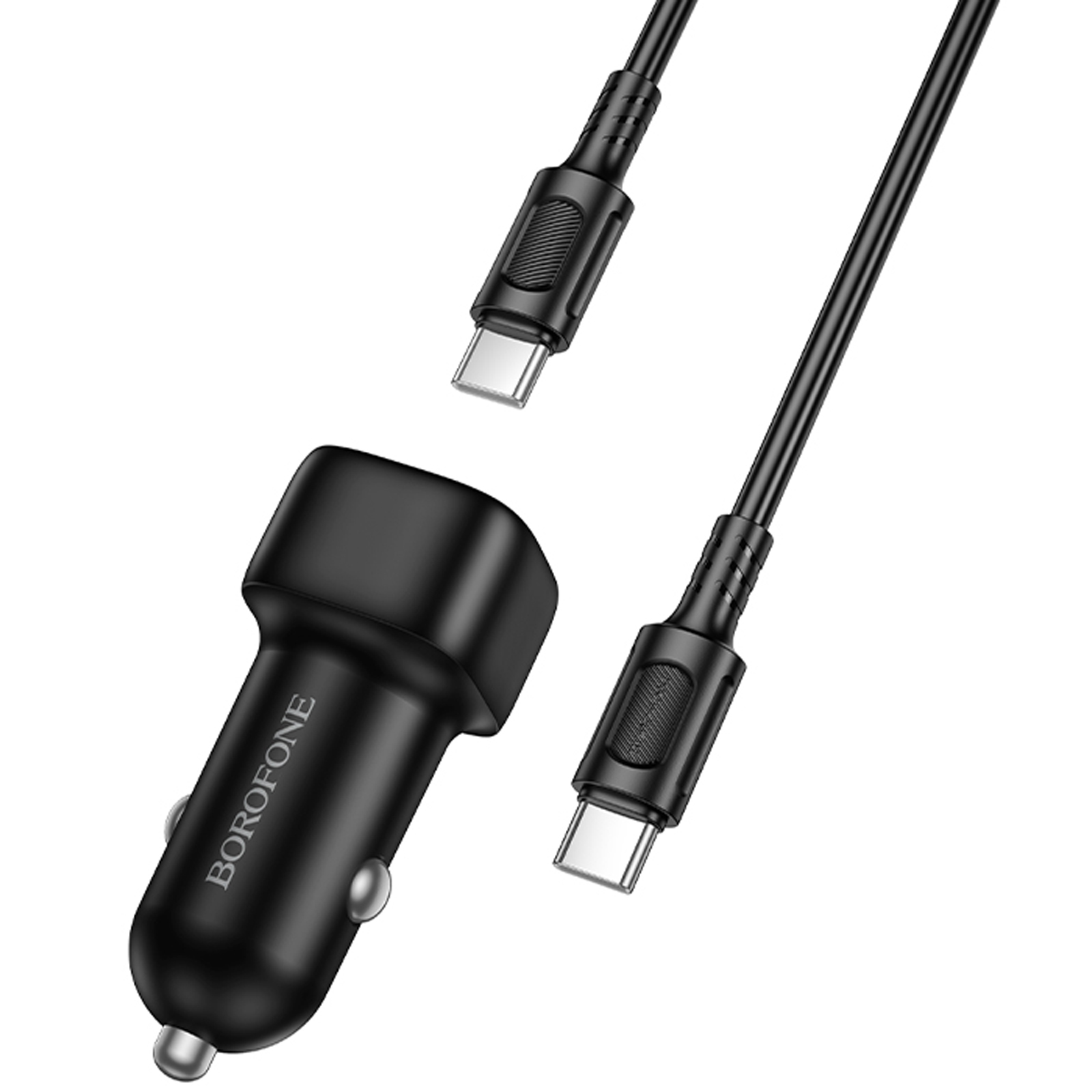 АЗУ Borofone BZ34A Cloud PD20W (1USB-C) + кабель Type-C to Type-C, Black 3, купить оптом с доставкой