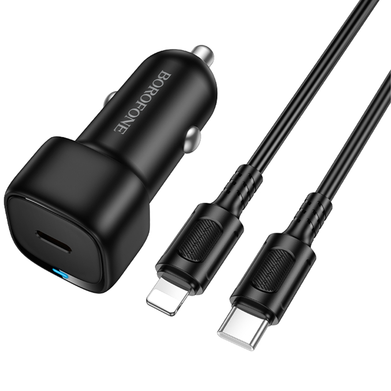 АЗП Borofone BZ34A Cloud PD20W (1USB-C) + кабель Type-C to Lightning на малюнкі №3