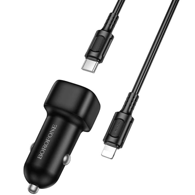 АЗУ Borofone BZ34A Cloud PD20W (1USB-C) + кабель Type-C to Lightning, Black 3, купить оптом с доставкой