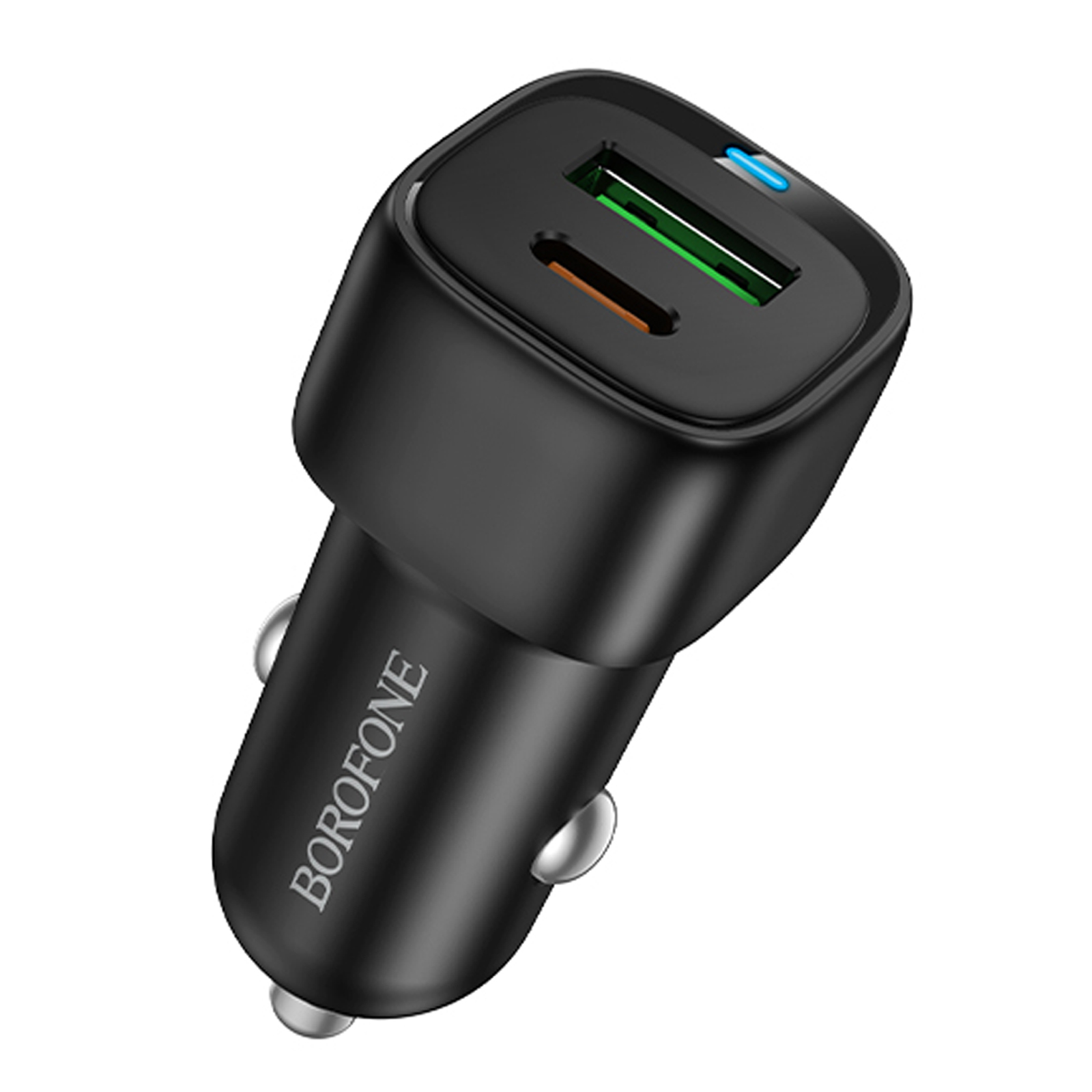 АЗП Borofone BZ34B Cloud PD20W+QC3.0 total 38W (1USB-A/1C), Black, купити оптом з доставкою