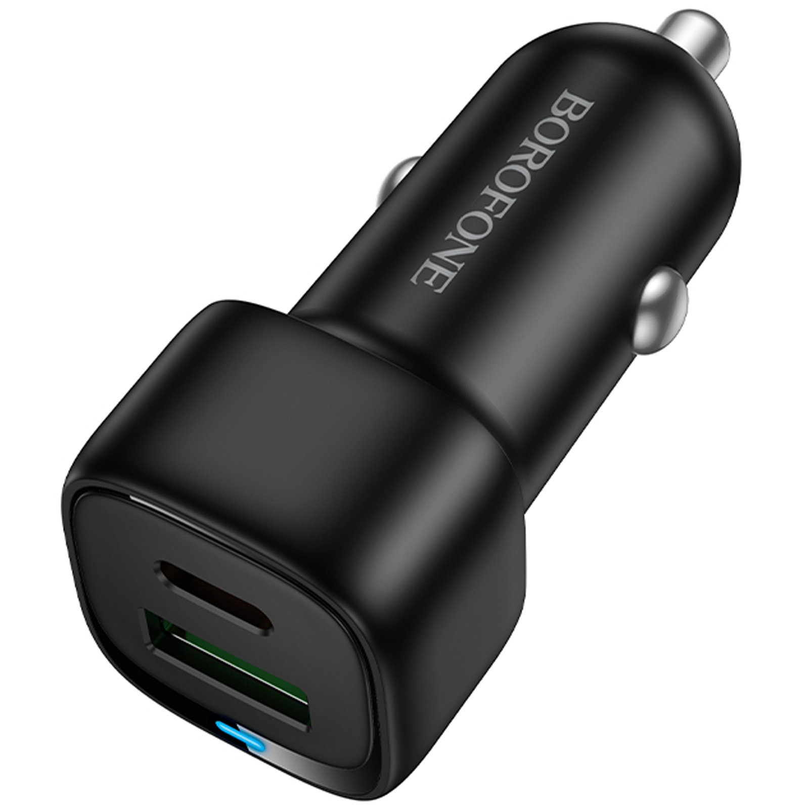 АЗП Borofone BZ34B Cloud PD20W+QC3.0 total 38W (1USB-A/1C), Black 2, купити оптом з доставкою