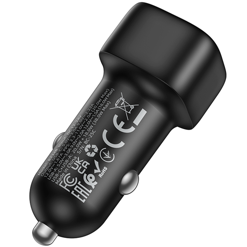 АЗП Borofone BZ34B Cloud PD20W+QC3.0 total 38W (1USB-A/1C) на малюнкі №5