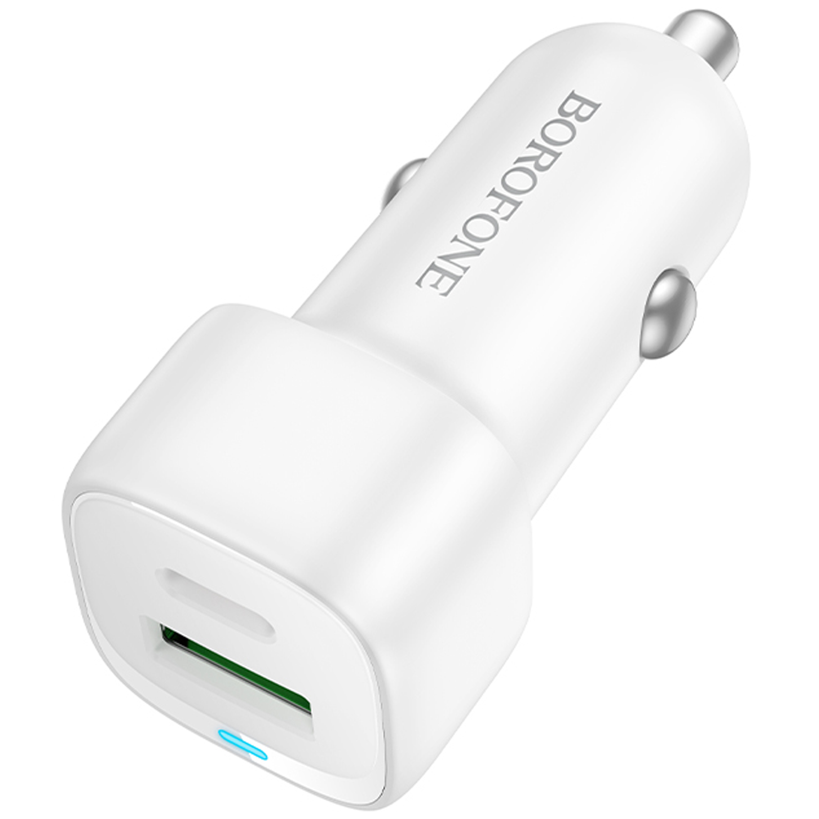 АЗП Borofone BZ34B Cloud PD20W+QC3.0 total 38W (1USB-A/1C), White 2, купити оптом з доставкою