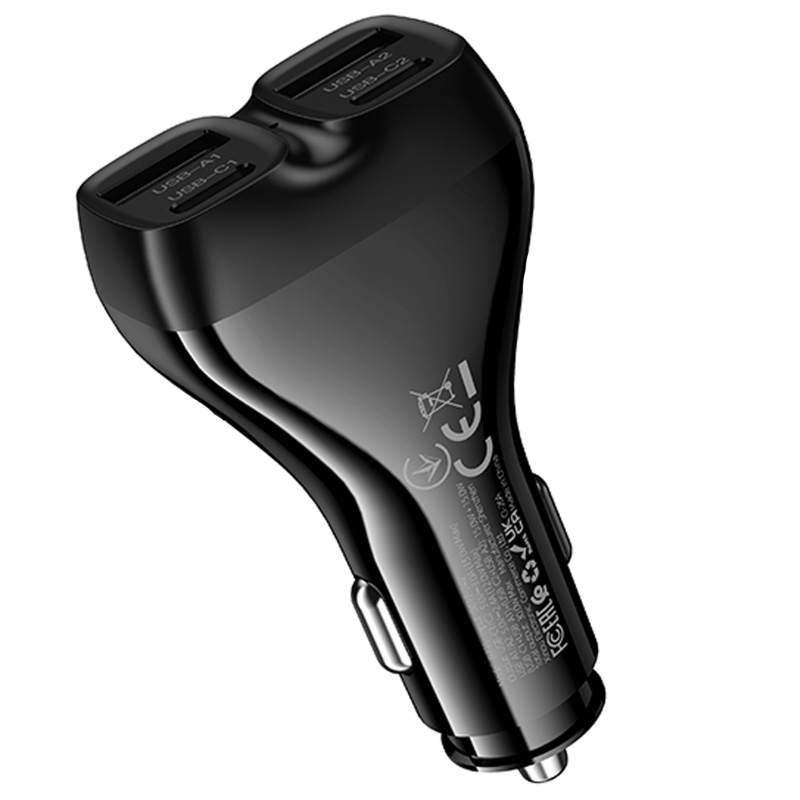 АЗП Borofone BZ35 Leader PD15W+QC3.0 total 30W (2USB-A/2C) на малюнкі №4