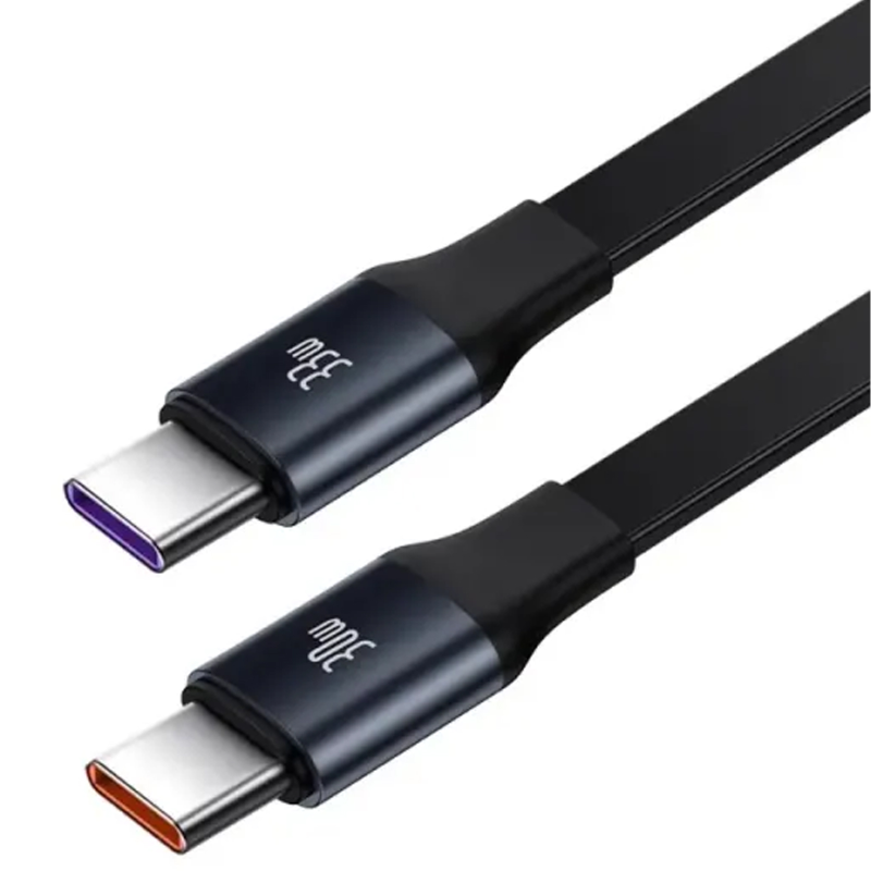 АЗП Baseus Enjoyment PD33W with retractable cables (2USB-C) (C00035500111), Black 2, купити оптом з доставкою