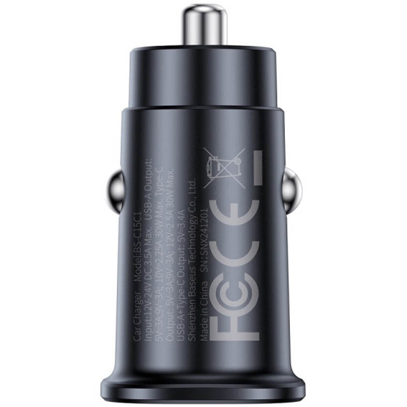 АЗП Baseus GoTrip DP1 PD30W (1USB-A/1C) (C00072300123), Cosmic Black 2, купити оптом з доставкою