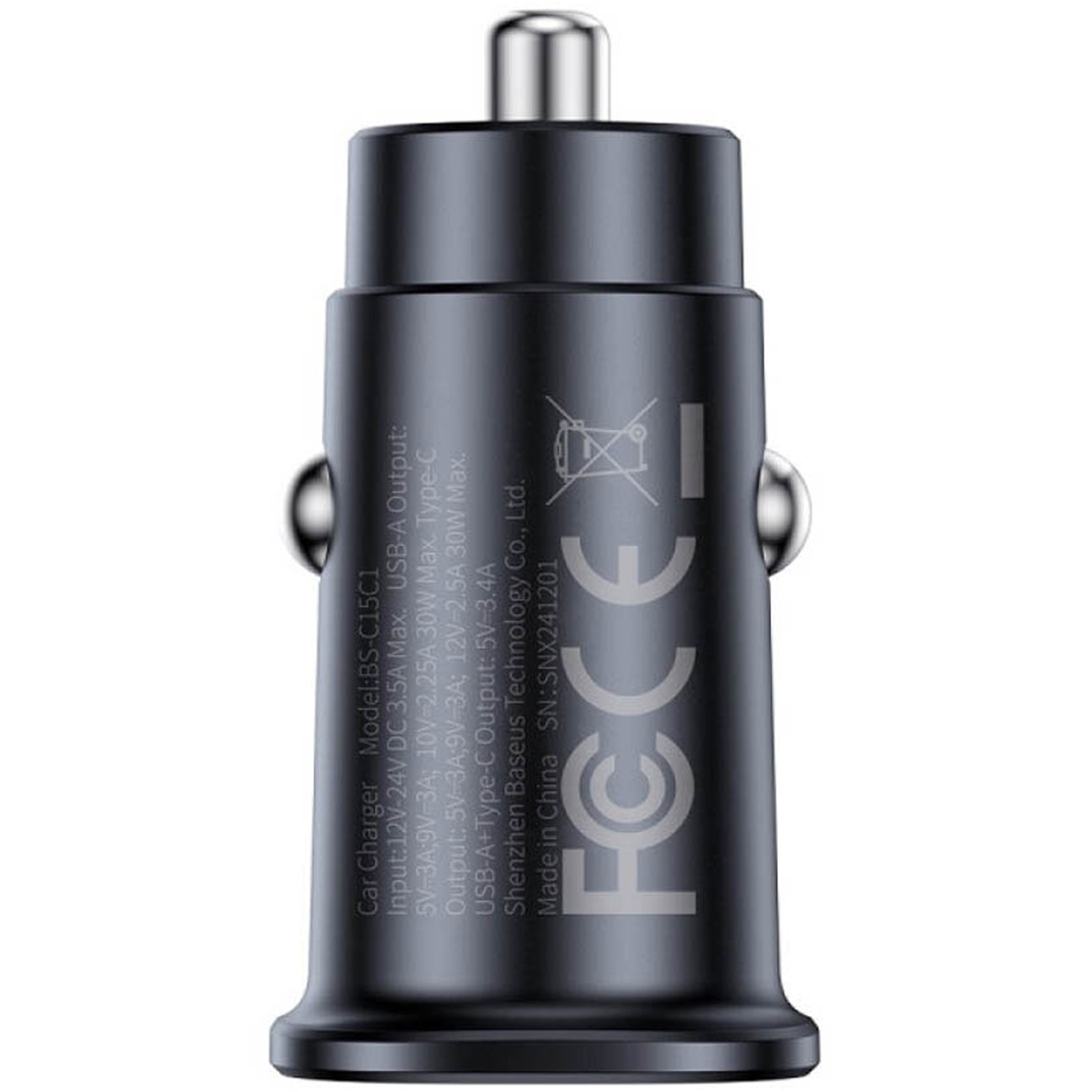 АЗП Baseus GoTrip DP1 PD30W (1USB-A/1C) (C00072300123), Cosmic Black 2, купити оптом з доставкою