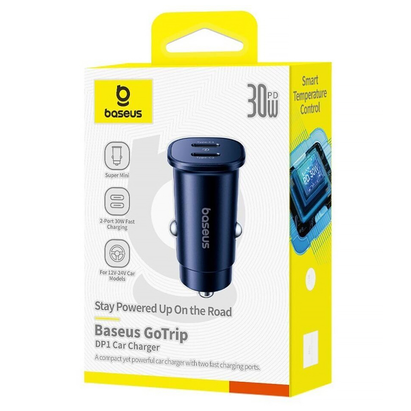АЗП Baseus GoTrip DP1 PD30W (2USB-C) (C00072300123), Cosmic Black 3, купити оптом з доставкою
