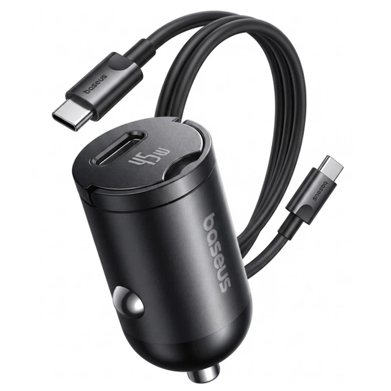 АЗП Baseus PrimeTrip VP2 PD45W (1USB-C) + кабель Type-C to Type-C (C02068), Cosmic Black, купити оптом з доставкою