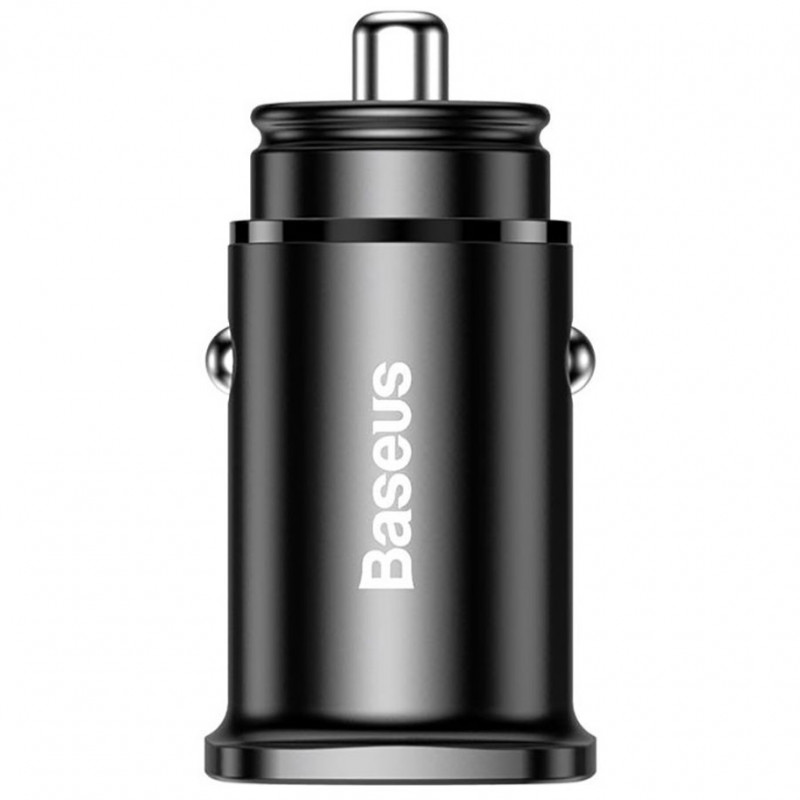 АЗП Baseus Square Metal PD 3.0 QC 4.0+ 30W USB + Type-C (CCALL-AS), Чорний, купити оптом з доставкою