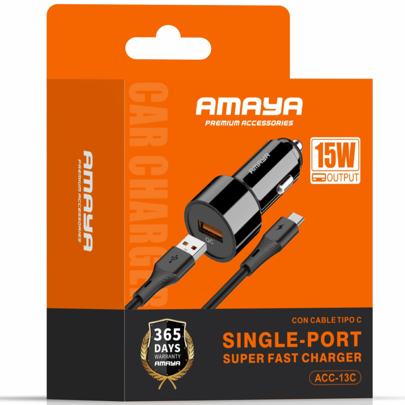 АЗУ Amaya ACC-13C QC3.0 20W (1USB-A) + кабель USB to Type-C на картинке №2