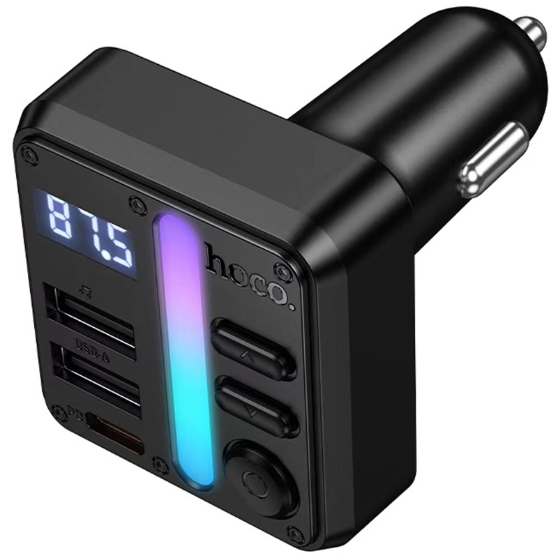 Уцінка АЗП FM модулятор Hoco E89 Libre PD30W+QC3.0 total 45W (1USB-A/1C), М'ята упаковка / Black 3, купити оптом з доставкою