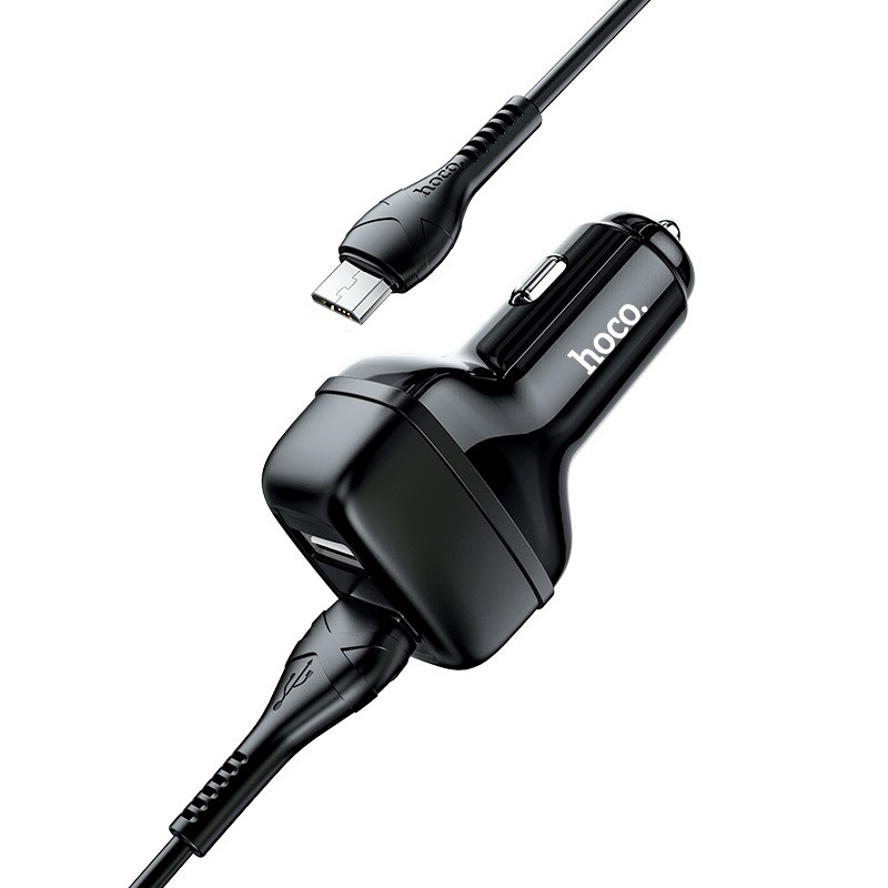 АЗП Hoco Z36 Leader 2.4A (2USB-A) + кабель USB to MicroUSB на малюнкі №3