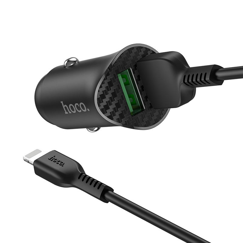АЗП Hoco Z39 QC3.0 (2USB) + Lightning дивитися фото №3