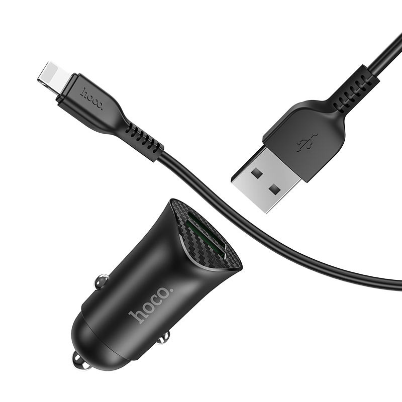 АЗП Hoco Z39 QC3.0 (2USB) + Lightning дивитися фото №5
