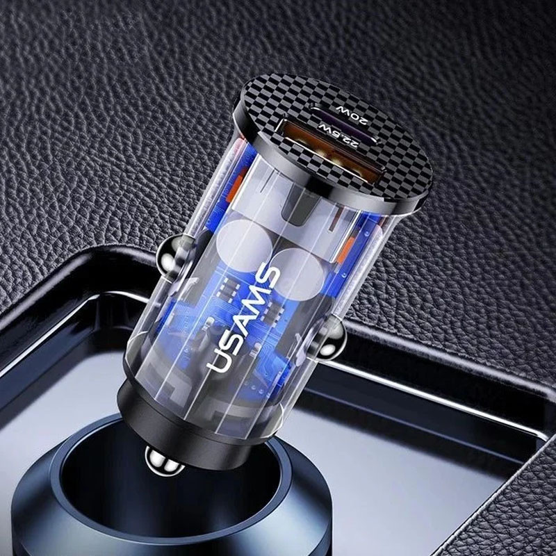 АЗП Usams US-CC127 C25 42.5W + PD 20W Mini Зображення №2 АЗП Usams US-CC127 C25 42.5W + PD 20W Mini дивитися фото №2