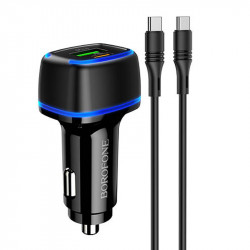 АЗУ Borofone BZ14A Mercury PD20W+QC3.0 3A (1USB-A/1C) + кабель Type-C to Type-C