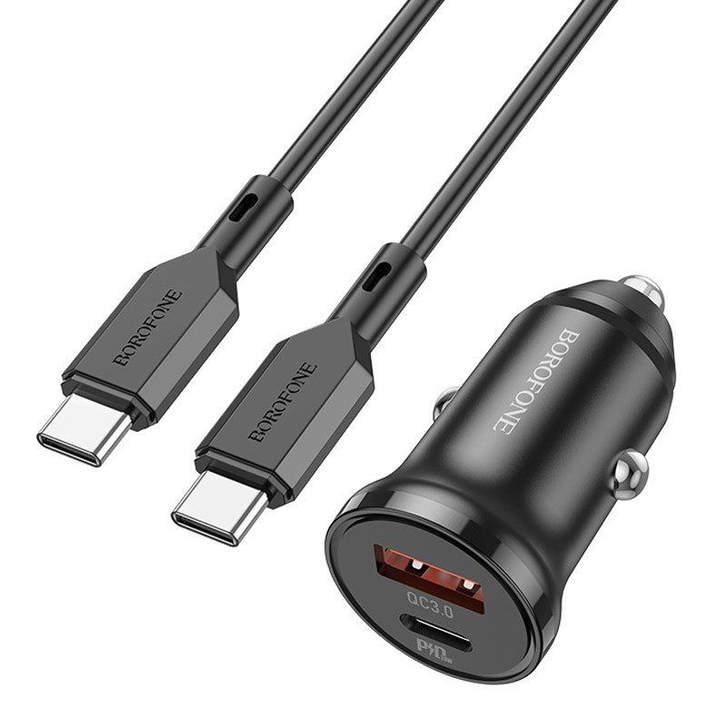 АЗП Borofone BZ18A PD20W+QC3.0 + Type-C to Type-C дивитися фото №1