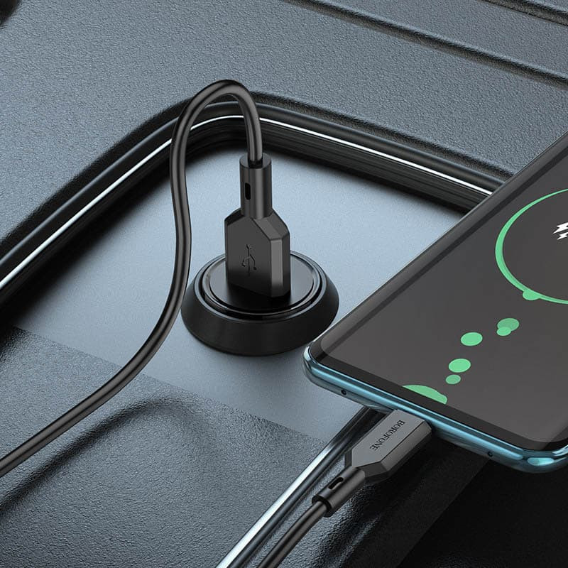 АЗУ Borofone BZ18 QC3.0 (1USB-A) + кабель USB to MicroUSB на картинке №3