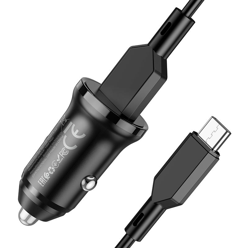АЗП Borofone BZ18 QC3.0 (1USB-A) + кабель USB to Type-C на малюнкі №2