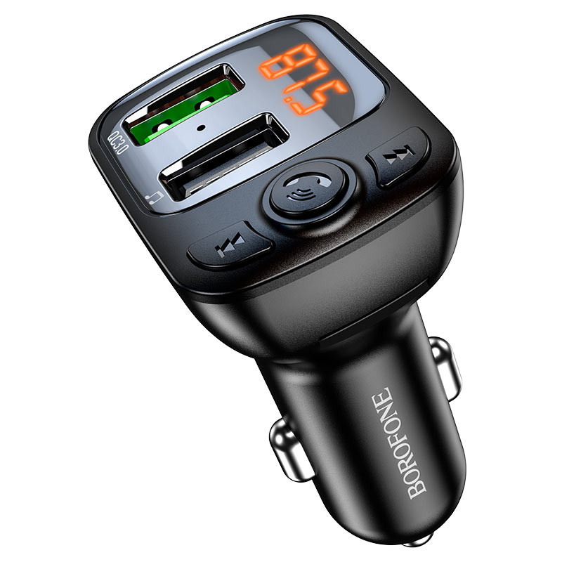 АЗУ FM модулятор Borofone BC41 Eminency QC3.0 (2USB-A), купить оптом с доставкой