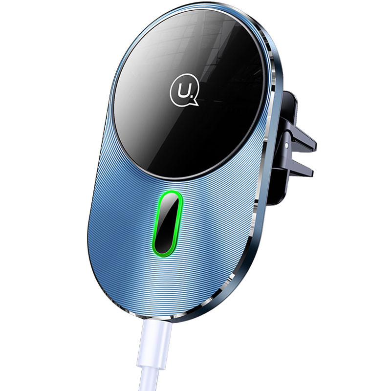 Автодержатель с БЗУ Usams US-CD170 15W Air Vent на картинке №1