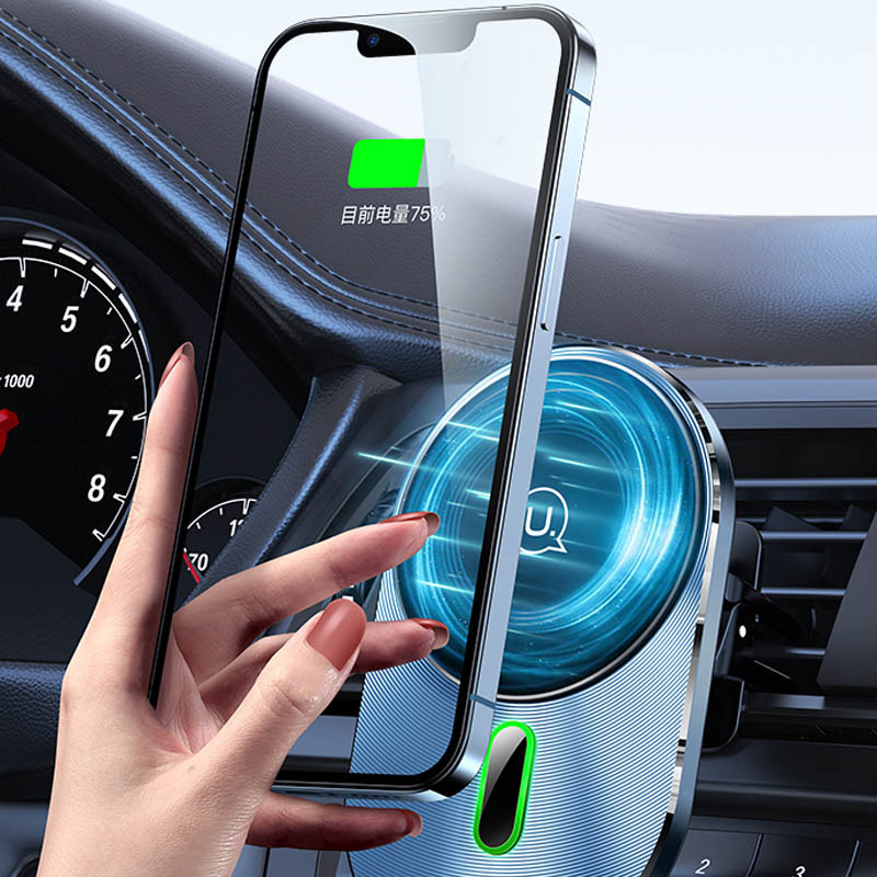 Автодержатель с БЗУ Usams US-CD170 15W Air Vent на картинке №2