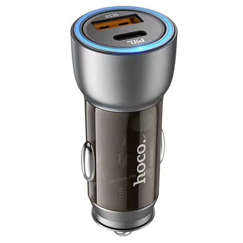 АЗП Hoco NZ8 Sprinter PD43W+QC3.0 (1USB-A/1C) + кабель Type-C to Lightning на малюнкі №2