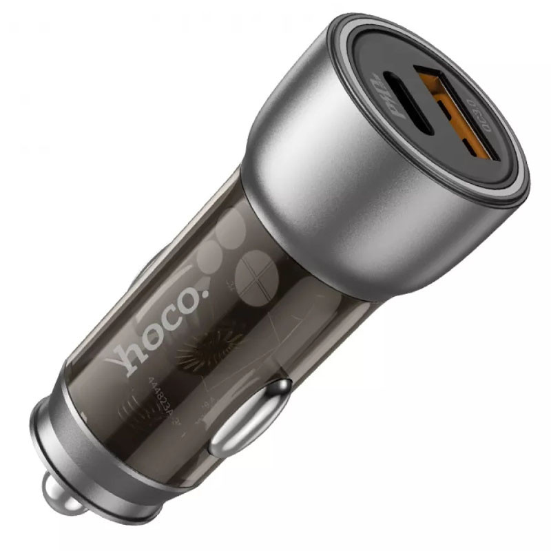 АЗП Hoco NZ8 Sprinter PD43W+QC3.0 (1USB-A/1C) + кабель Type-C to Lightning на малюнкі №3