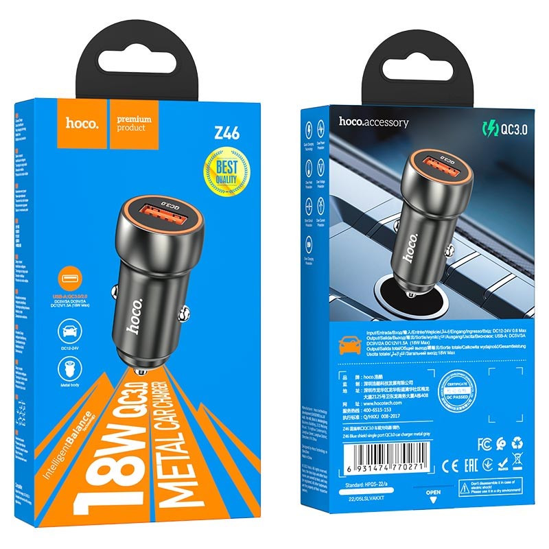 АЗП Hoco Z46 Blue whale QC3.0 дивитися фото №4