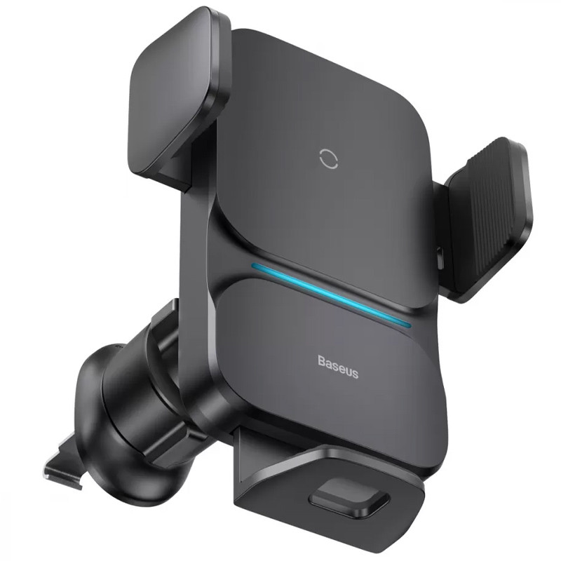 Автотримач з БЗП Baseus Wisdom Auto Alignment (QI 15W) (Air Outlet base) (CGZX000001), Black, купити оптом з доставкою